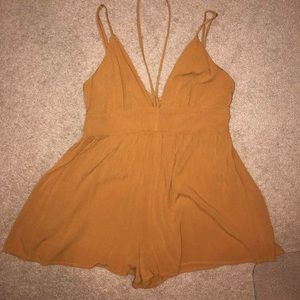 Forever 21 mustard yellow romper